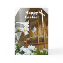 Easter Card - lilies and organ