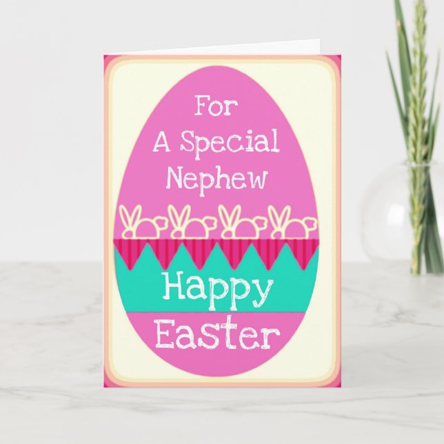 Cartão De Festividades Easter Card-Nephew (Frente)