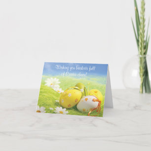 Cartão De Festividades Easter Card - Wishing you baskets fullof Easter