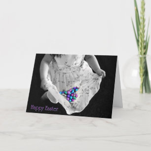 Cartão De Festividades Easter Dress and Choclate Memories Greeting Card