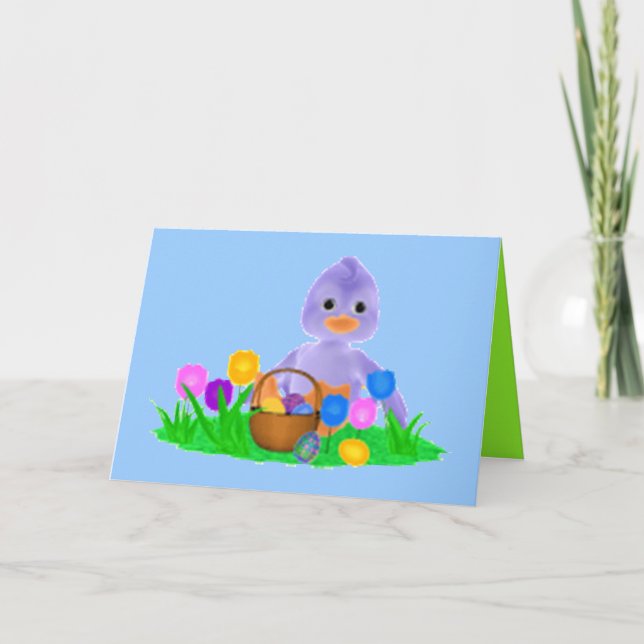 Cartão De Festividades Easter duck card (Frente)