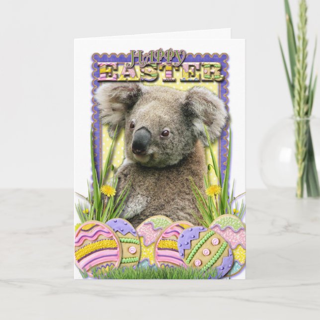 Cartão De Festividades Easter Egg Cookies - Koala (Frente)