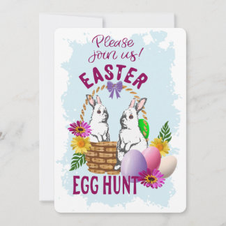 Cartão De Festividades Easter Egg hunt  invitation