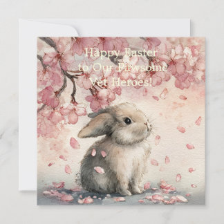 Cartão De Festividades Easter flat holiday card for Veterinary Personal