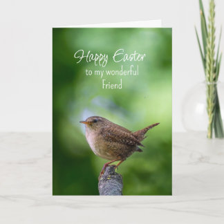 Cartão De Festividades Easter Friend  Wren Bird Wishes