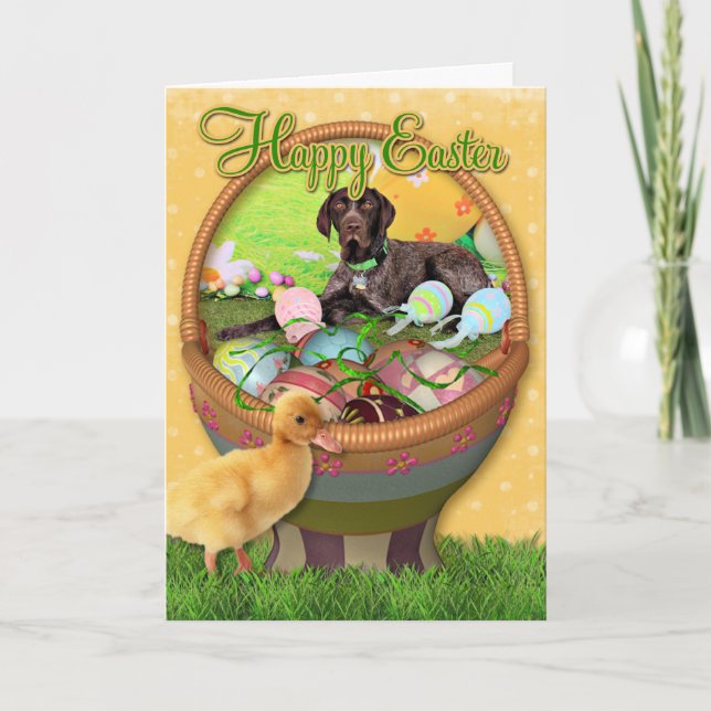 Cartão De Festividades Easter - German Shorthair Pointer - Kaiser (Frente)