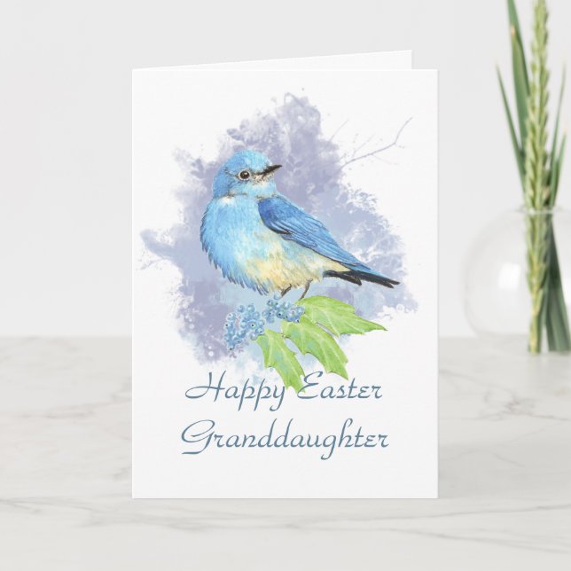 Cartão De Festividades Easter Granddaughter Eastern Mountain Bluebird (Frente)