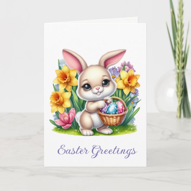 Cartão De Festividades Easter Greeting Card (Frente)