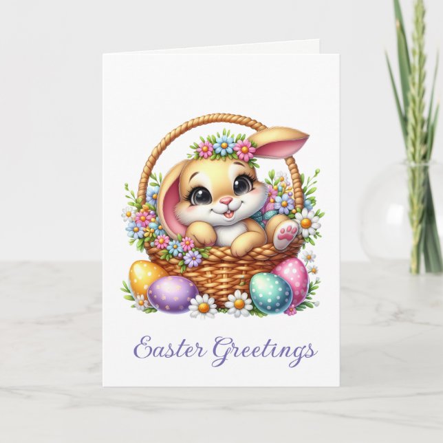 Cartão De Festividades Easter Greeting Card (Frente)