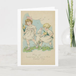 Cartão De Festividades Easter Happiness! Vintage Easter Greeting Card