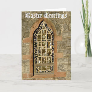 Cartão De Festividades Easter Holiday-Ancient Glass Window