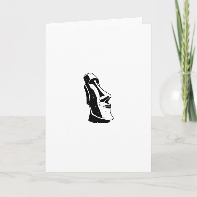 Cartão De Festividades Easter Island Head (Frente)