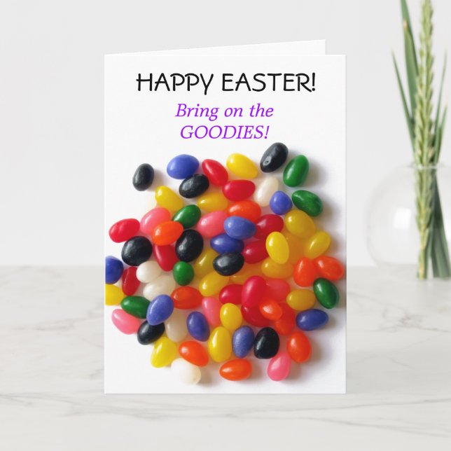 Cartão De Festividades Easter Jelly Beans Card (Frente)
