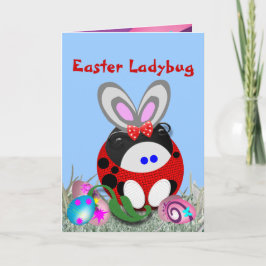 Cartão De Festividades Easter Ladybug