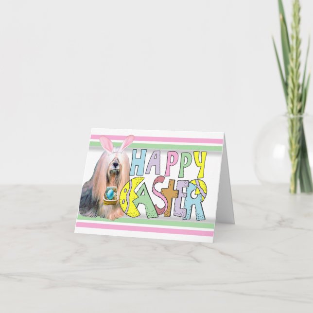 Cartão De Festividades Easter Lhasa Apso (Frente)
