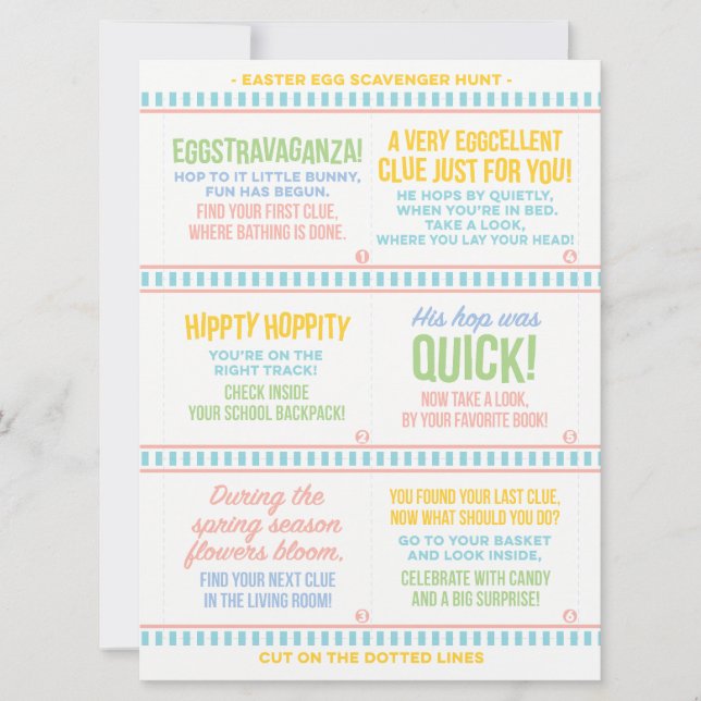 Cartão De Festividades Easter Morning Scavenger Hunt (Frente)