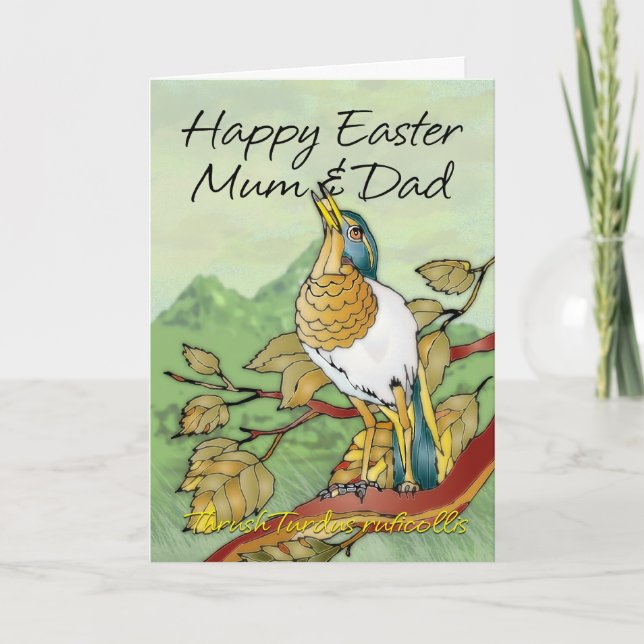 Cartão De Festividades Easter - Mum & Dad (Frente)