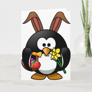 Cartão De Festividades Easter Penguin