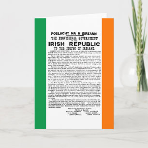 Cartão De Festividades Easter Rising Proclamation of the Irish Republic