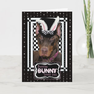 Cartão De Festividades Easter - Some Bunny Loves You - Doberman