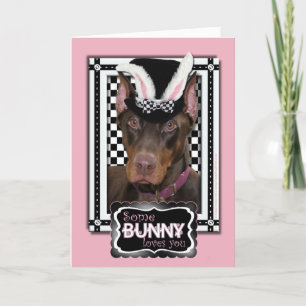 Cartão De Festividades Easter - Some Bunny Loves You - Doberman
