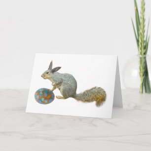 Cartão De Festividades Easter Squirrel with Egg Card