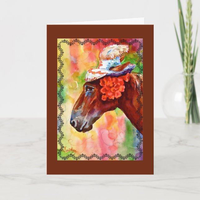 Cartão De Festividades Easter's Horse Birthday Card (Frente)