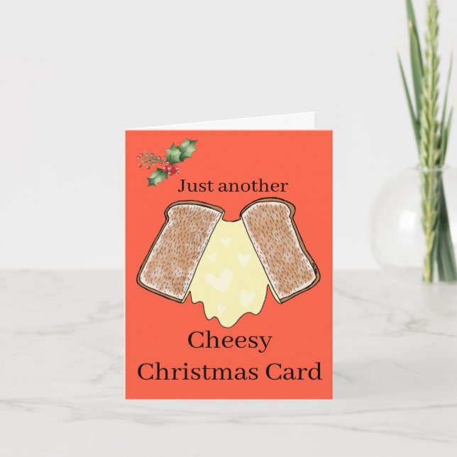Cartão De Festividades Easy Customization Cheesy Cheese Lover Funny   (Frente)
