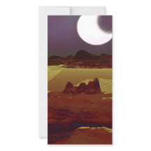 Eclipse Acima Das Terras Distantes. Planeta aliení