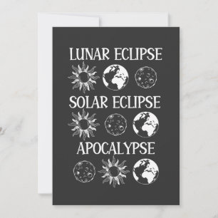 Cartão De Festividades Eclipse Solar Eclipse Solar Apocalypse Espaço Engr