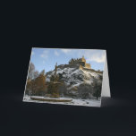 Cartão De Festividades Edinburgh Castle in Winter<br><div class="desc">The view from Princes Street Gardens on a bright winter's day.</div>