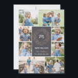 Cartão De Festividades Editable Color Holiday Wreath Collage Photo Card<br><div class="desc">Celebrate the season with this modern and stylish holiday card from Berry Berry Sweet.</div>