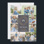 Cartão De Festividades Editable Color Holiday Wreath Collage Photo Card<br><div class="desc">Celebrate the season with this modern and stylish holiday card from Berry Berry Sweet.</div>