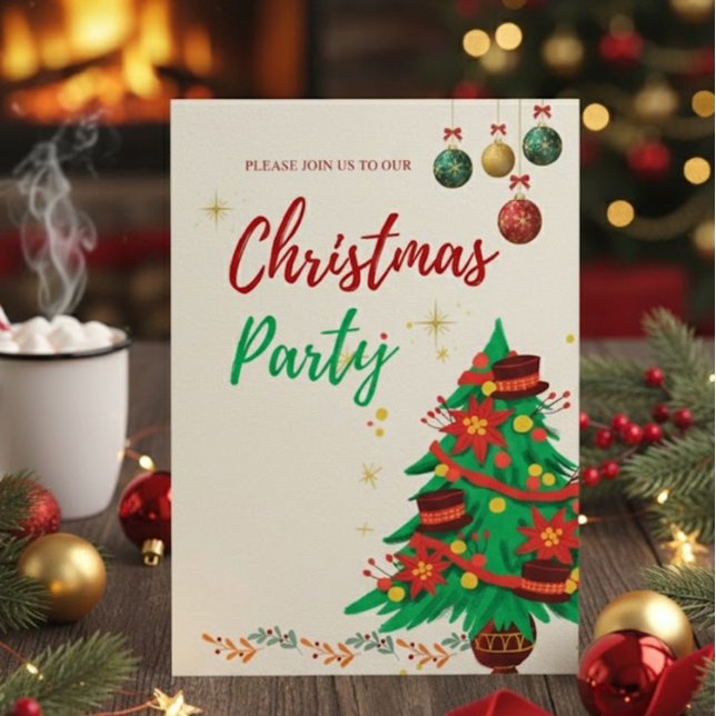 Cartão De Festividades Editable Cute Illustrative Christmas  (Criador carregado)