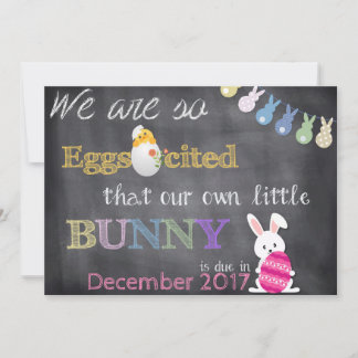 Cartão De Festividades Eggscited Easter Pregnancy Reveal Announcement