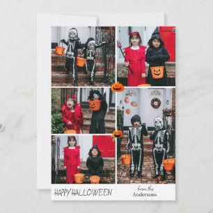 Cartão De Festividades Ei, Boo! Feriado de Foto da Família Spookeen