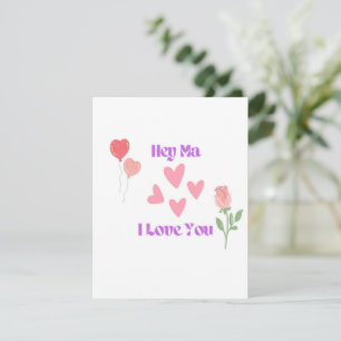 Cartão De Festividades Ei Mãe, eu te amo em um 