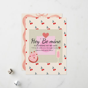 Cartão De Festividades Ei, seja meu valentine 