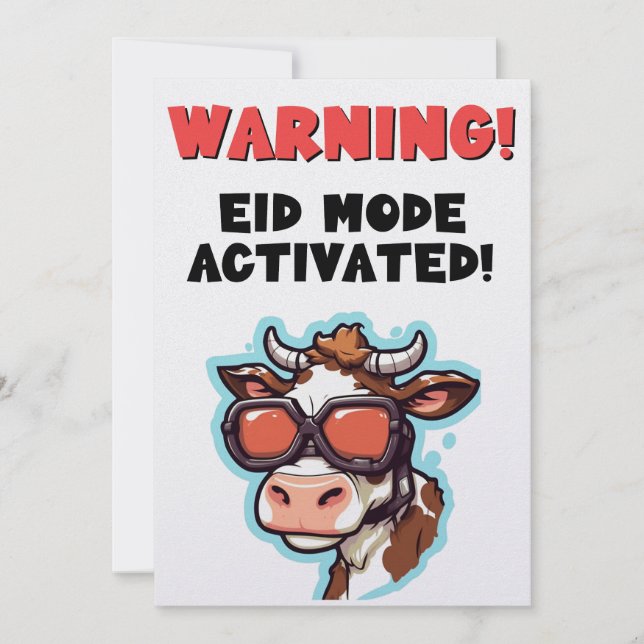 Cartão De Festividades Eid Adha meme engraçado Feliz Eid! (Frente)