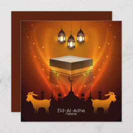 Cartão De Festividades Eid Al Adha Mubarak Kaba Shareef Goat Islâmico