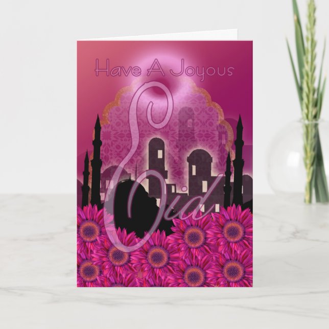 Cartão De Festividades Eid Card, Feliz E Joyous Eid, (Frente)