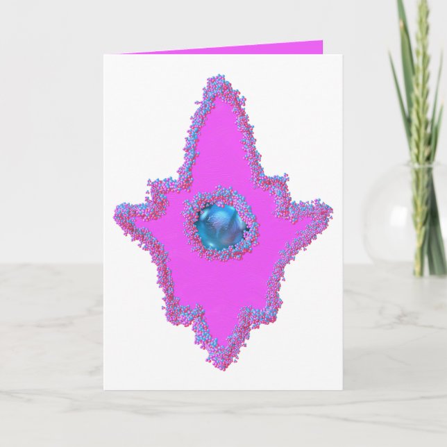 Cartão De Festividades Eid contas brilhantes hamsa (Frente)