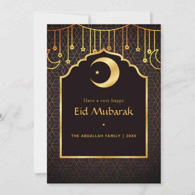 Cartão De Festividades Eid Mubarak (Frente)