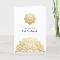 Eid Mubarak Dourada Família Mandala Saudação