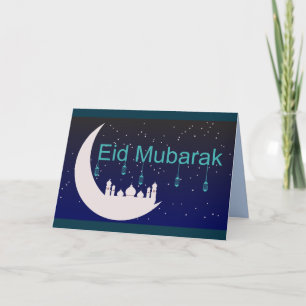 Cartão De Festividades eid mubarak greeting card