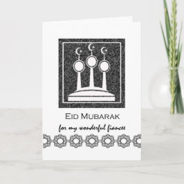 Cartão De Festividades Eid Mubarak para Fiancee, Eid al-Fitr, Minarets