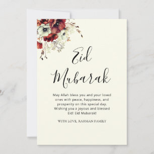 Cartão De Festividades Eid Mubarak Ramadan Kareem Saudação do Eid al Fitr