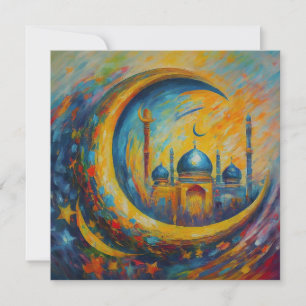 Cartão De Festividades Eid Mubarak Ramadan Texto de Saudações Personalizá