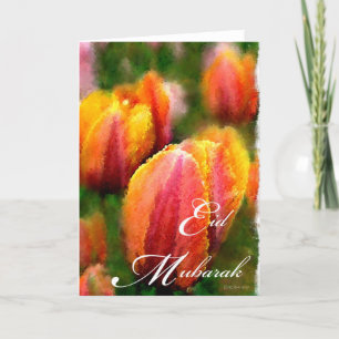 Cartão De Festividades Eid Mubarak-Tulips
