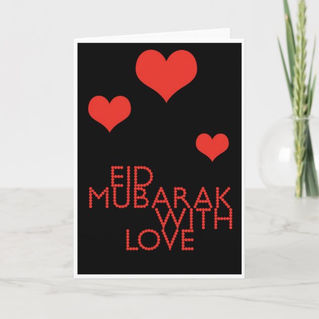 Cartão De Festividades eid mubarak with love (Frente)